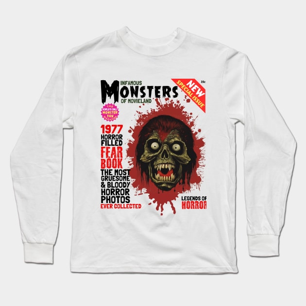 Pulp Horror magazine cover Long Sleeve T-Shirt by Teessential